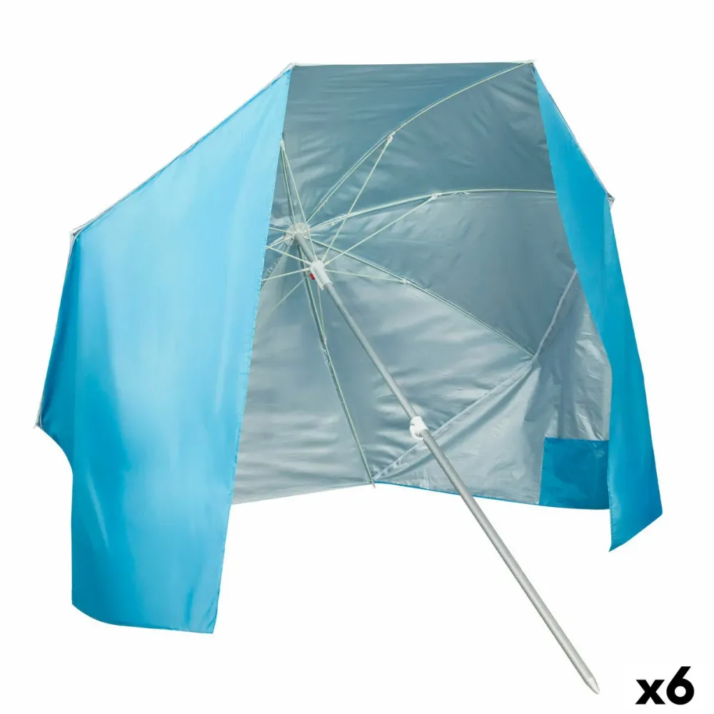 Impermeable y Resistentes al Viento Sombrilla Aktive Azul 200 x 185 x 200 cm (6 Unidades)