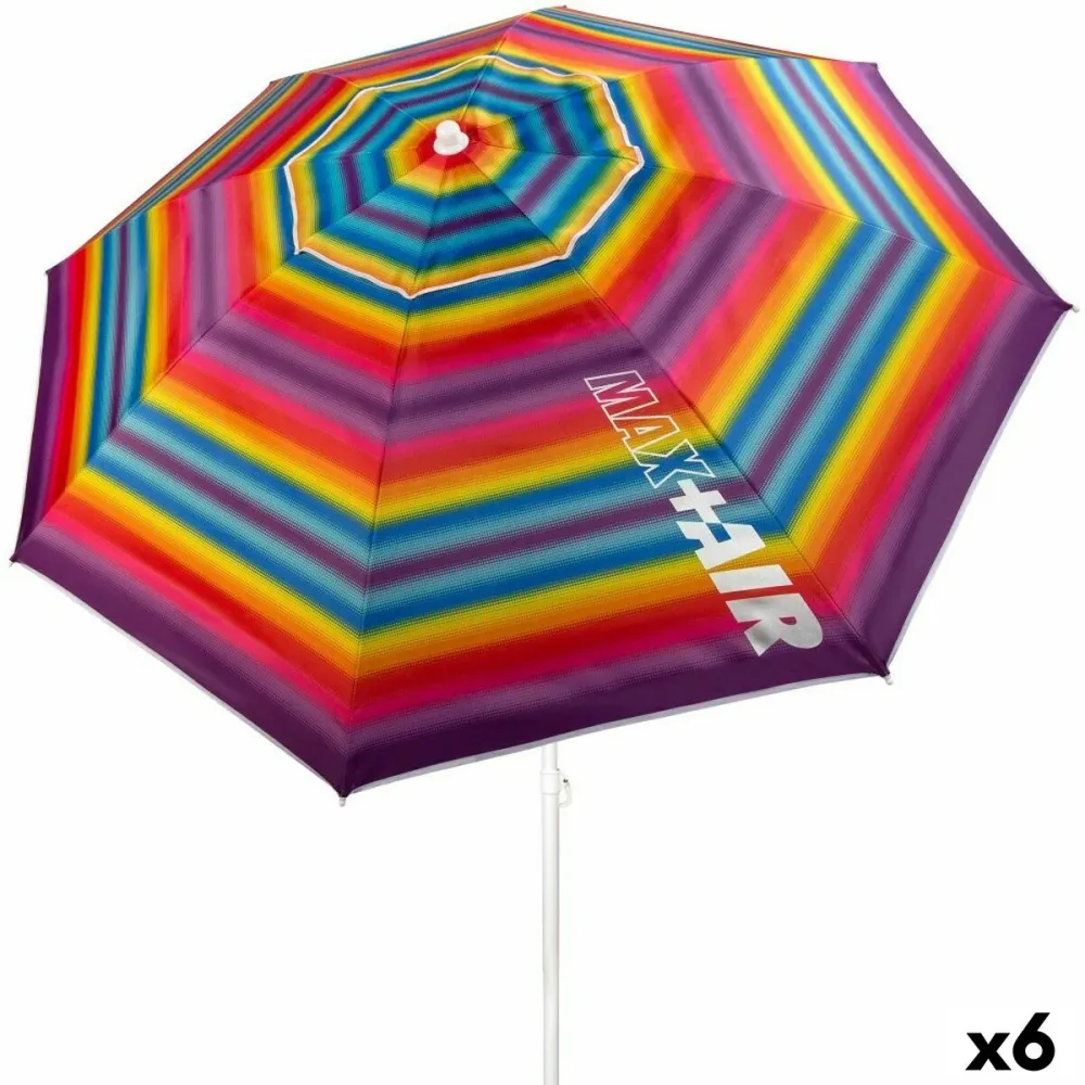 Impermeable y Resistentes al Viento Sombrilla Aktive Colorido 200 x 200 x 200 cm (6 Unidades)