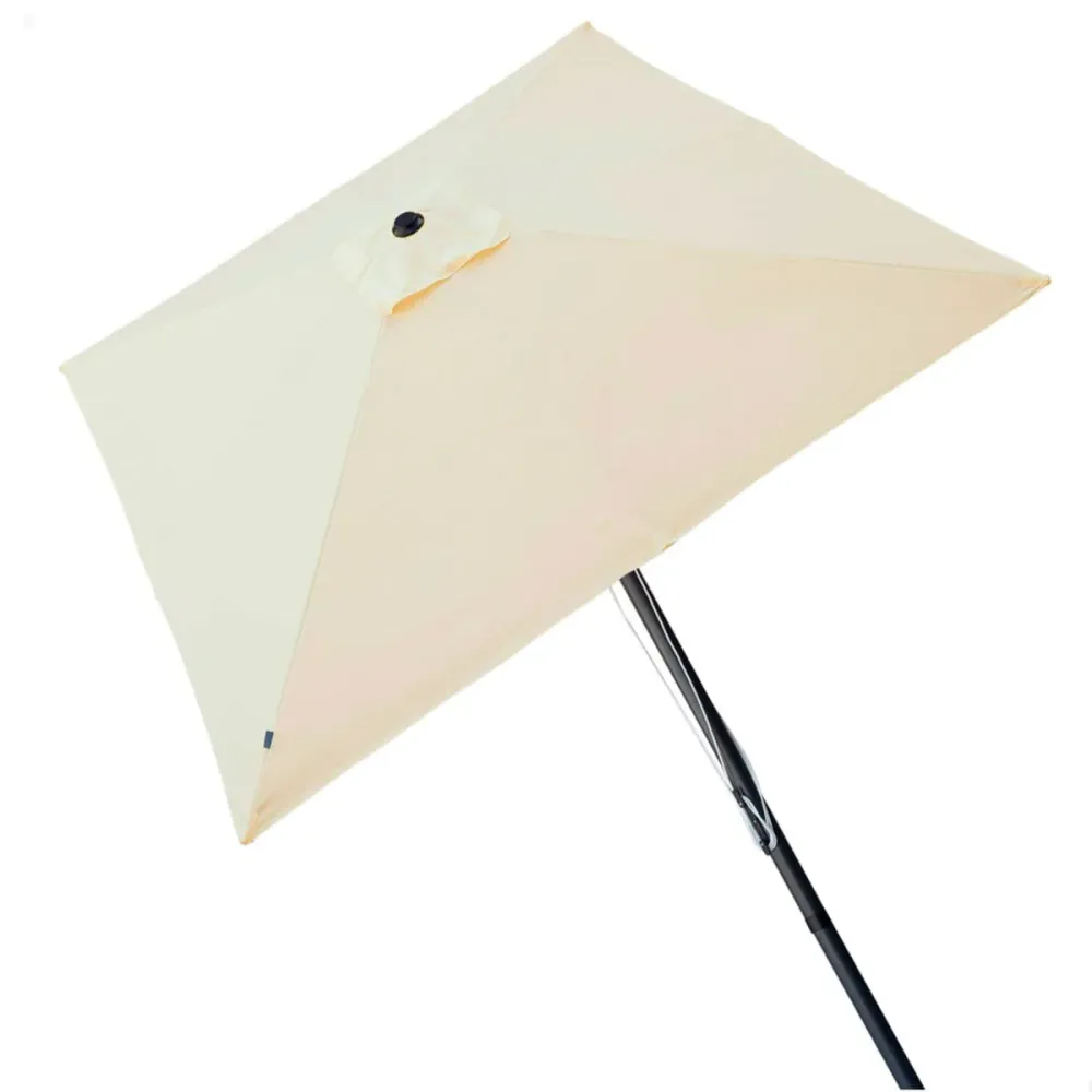 Impermeable y Resistentes al Viento Sombrilla cuadrada Aktive Garden con poleas protección UV50 crema 300x300 cm
