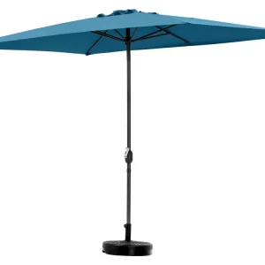 Impermeable y Resistentes al Viento Sombrilla de jardín sol 2 - rectángulo - 2 x 3 m - azul