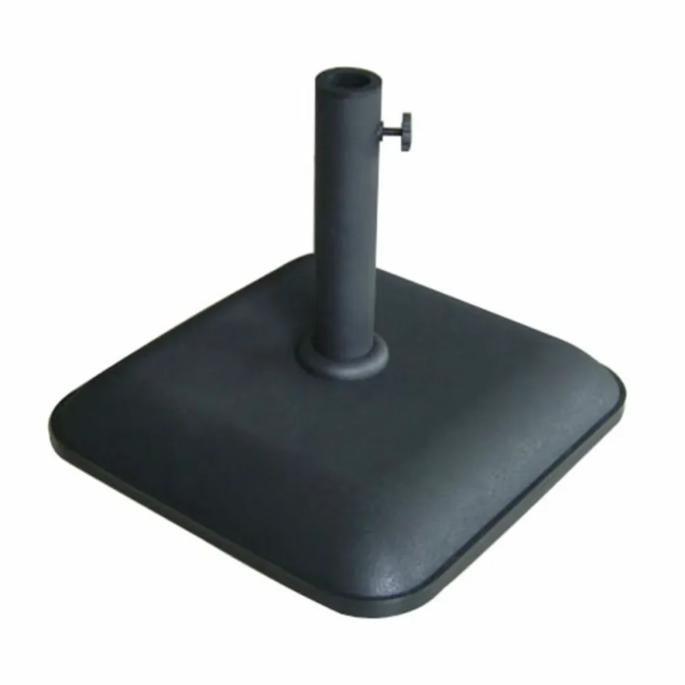 Marbueno Base Sombrilla Cuadrada Cemento 45X45X7,3 cm 25KG Negro Jardin, Piscina y Terraza 10458 con Base de Cemento Incluida