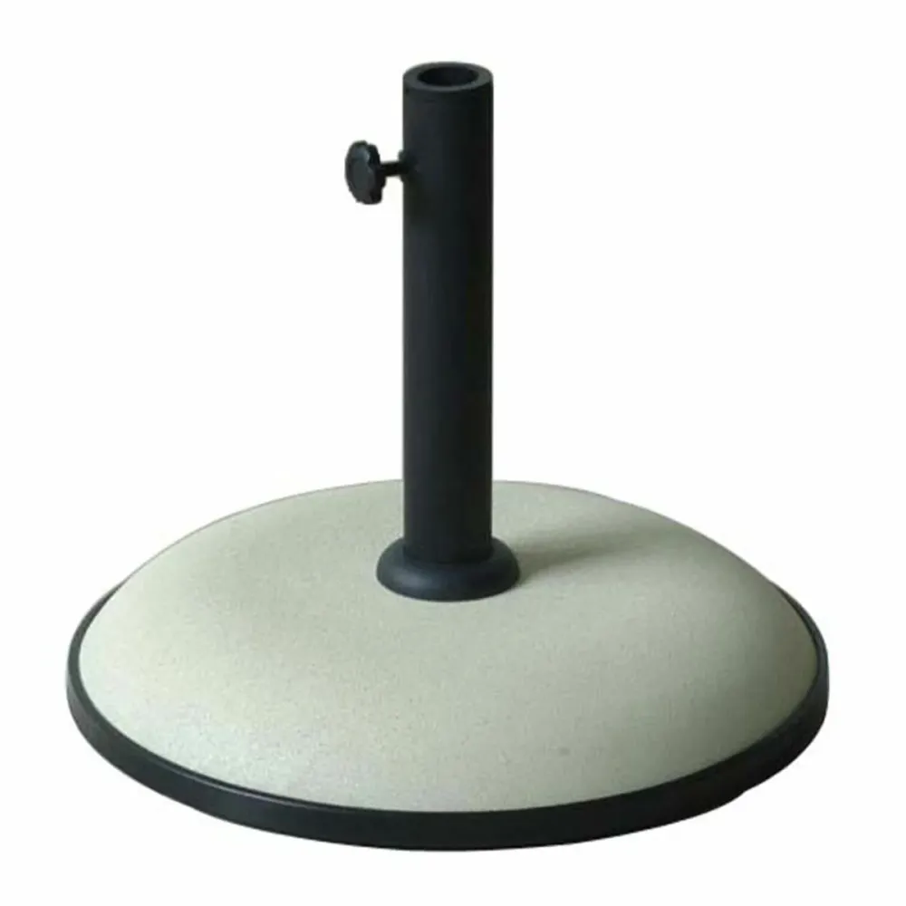 Marbueno Base Sombrilla Redonda Cemento 41,5x35 cm 15KG Blanco Jardin, Piscina y Terraza 10448 | Tela UV 50+