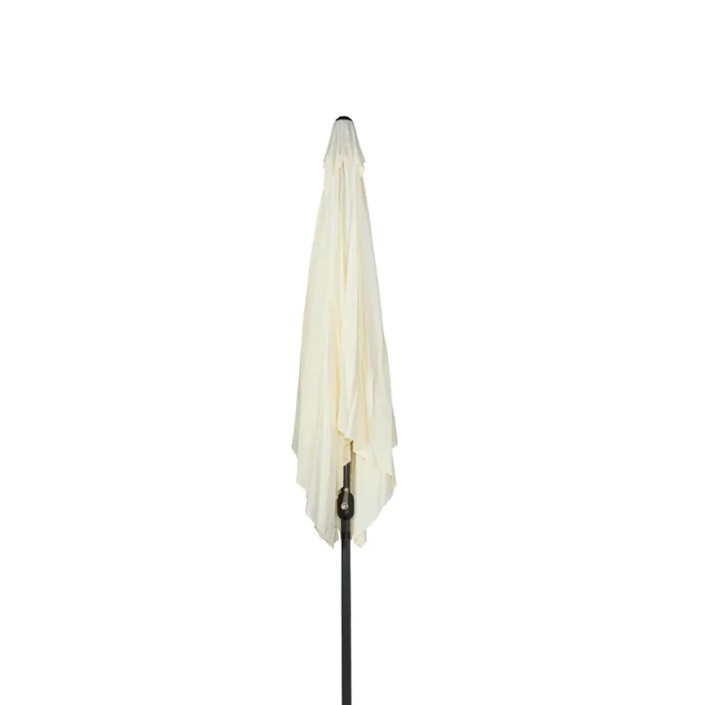 Sombrilla cuadrada Aktive Garden con doble techo mástil aluminio Ø48 mm crema 275x300x300 cm en Tela de Poliéster