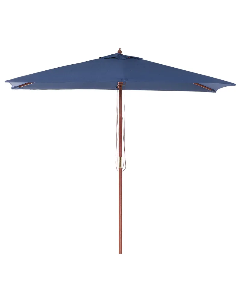Sombrilla de jardín 195 cm flamenco azul marino en Color Arena y Blanco