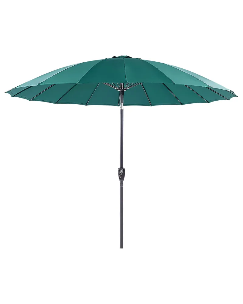 Sombrilla de jardín 255 cm baia verde esmeralda con Protección UV 50+