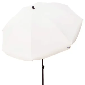 Sombrilla de jardín con filtro solar 240 cm color crema Aktive Garden con Base Incluida y Garantí
