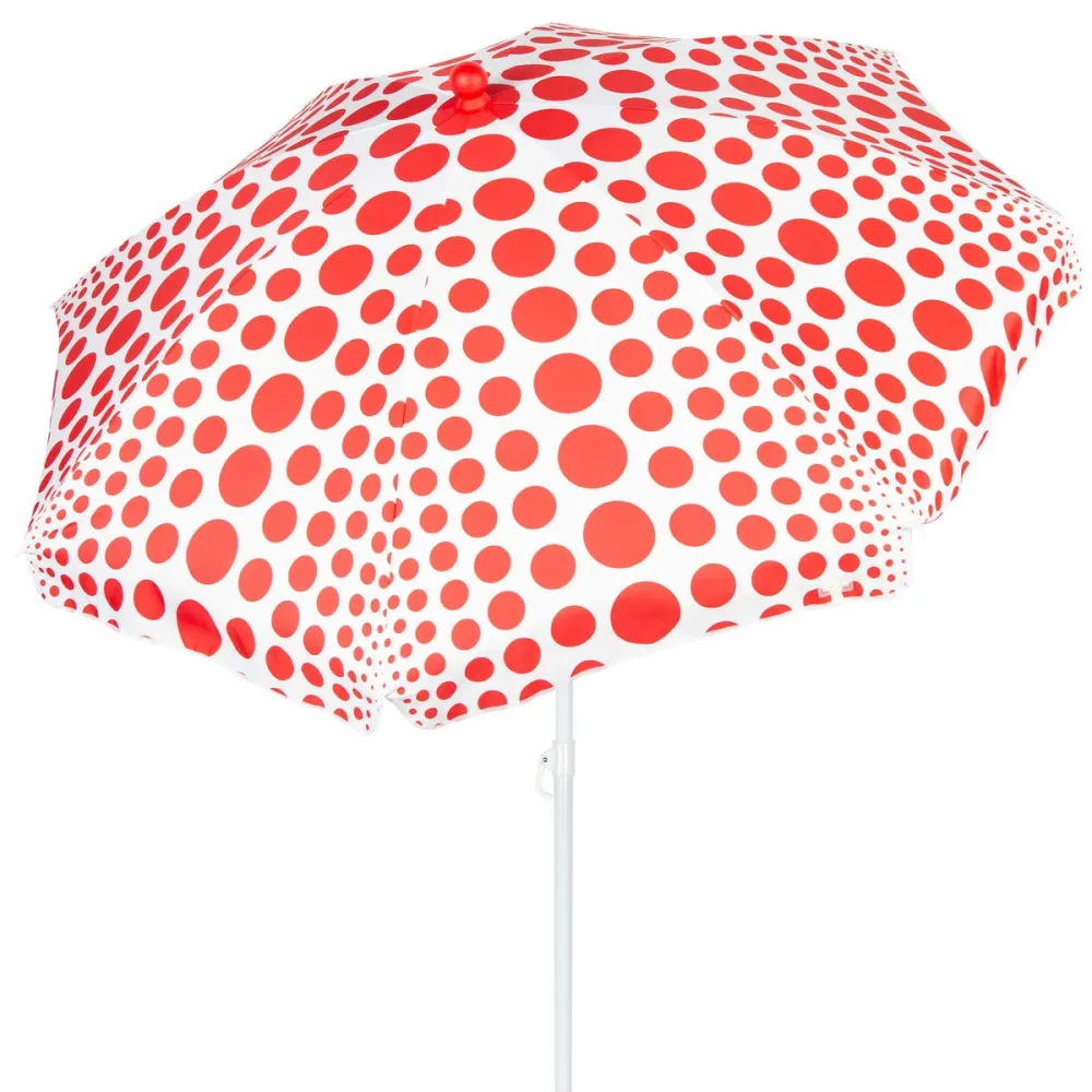 Sombrilla de playa Aktive Rojo 200 x 205 x 200 cm (6 Unidades) en Tela de Poliéster