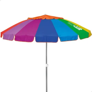 Sombrilla playa antiviento Ø240 cm de varios colores c/mástil inclinable Aktive