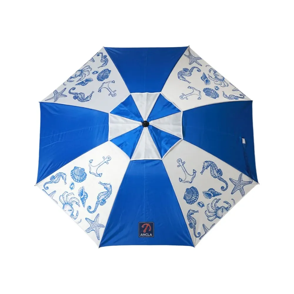 Sombrilla de playa Azul Ø 180 cm SPF50+ Marino | Impermeable | Ventilada