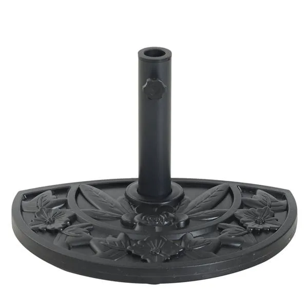 Sombrilla Rectangular Soporte de sombrilla semicircular Outsunny ajuste apto para todos negro 32x50x32 cm