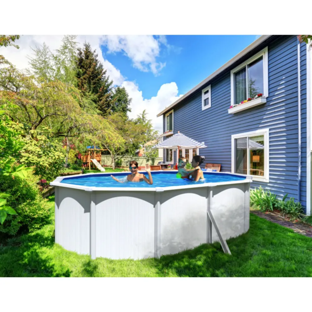 Certificado para Piscinas Piscine hors-sol métal Saphir 5,15 x 3,90 x 1,20 m – 16 m³ – Acier galvanisé ondulé et prélaqué