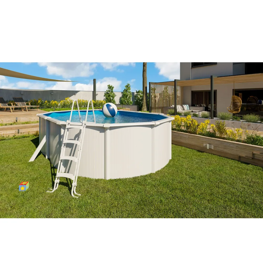 Certificado para Piscinas Piscine hors-sol métal Saphir 5,15 x 3,90 x 1,20 m – 16 m³ – Acier galvanisé ondulé et prélaqué