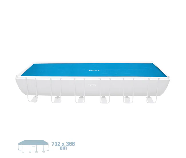 Cobertor solar INTEX piscinas rectangulares 732x366 cm con Filtro de Cartucho