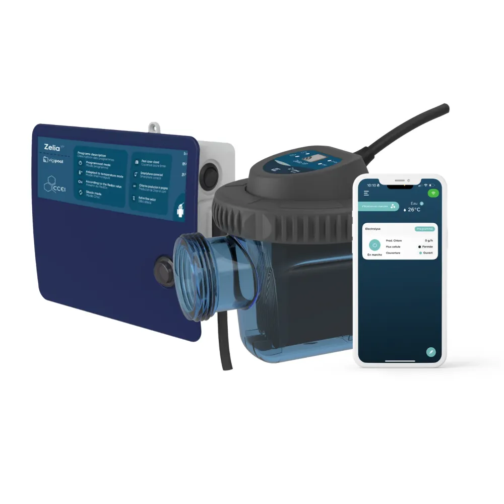Électrolyseur Connecté CCEI Zelia VP S - Piscine 30 m³ con Filtro de Cartucho