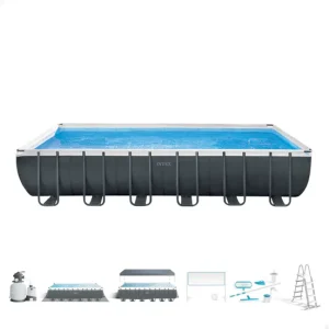 Piscina desmontable intex 732x366x132 cm pack refinado + depuradora y clorador