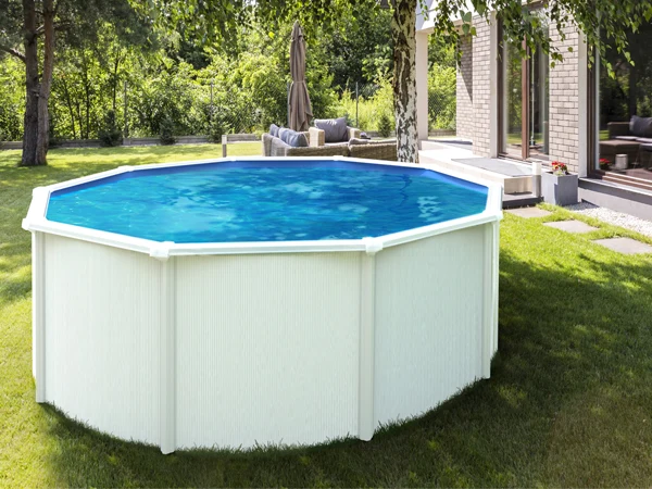 Piscine hors-sol Saphir Ø4,85 x H1,20 m – 18 m³ – Acier galvanisé con Conexión de 1.5"