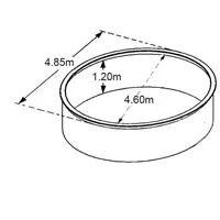 Piscine hors-sol Saphir Ø4,85 x H1,20 m – 18 m³ – Acier galvanisé con Conexión de 1.5"