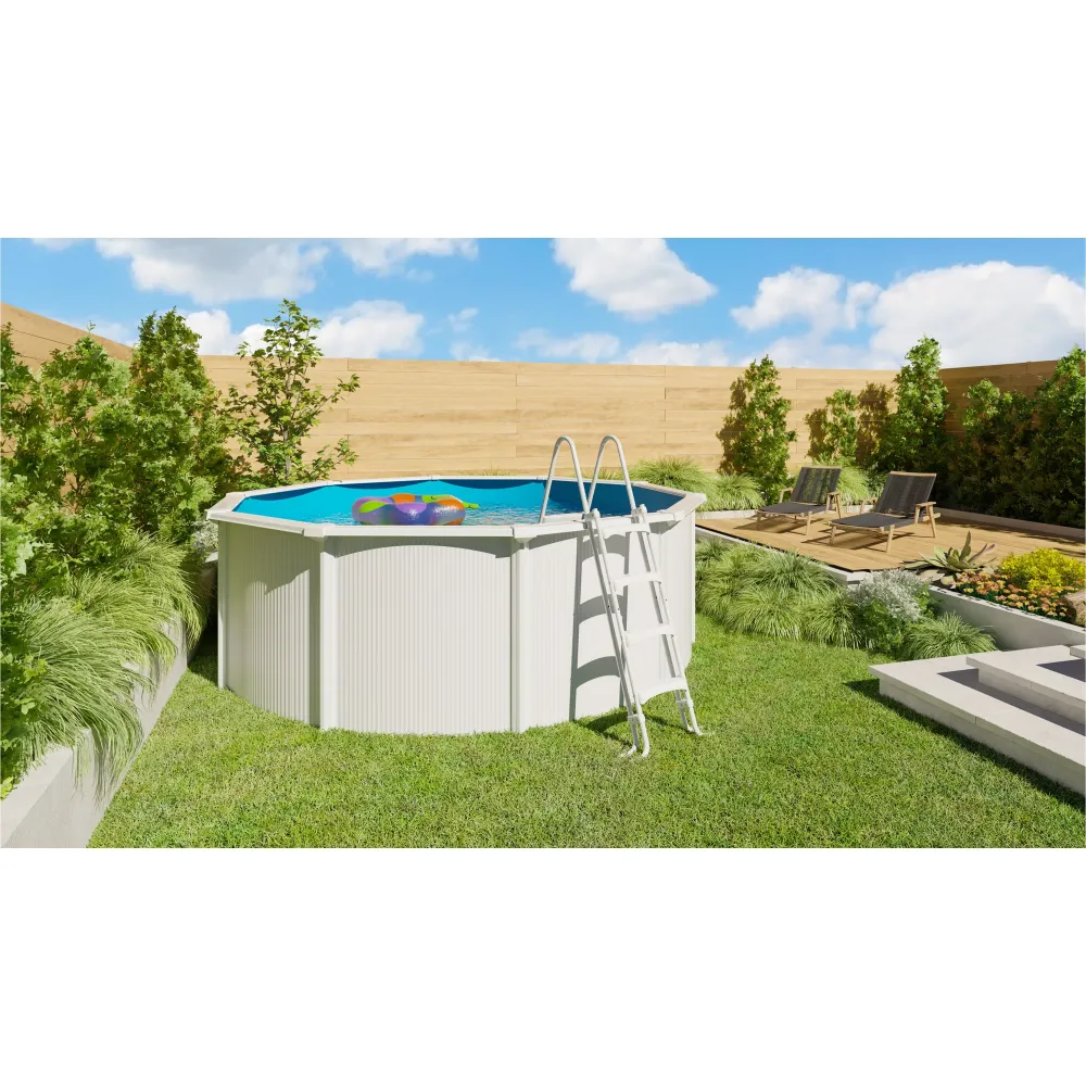 Profesional para Exteriores Piscine hors-sol Saphir Ø3,90 x H1,20 m – 11 m³ acier galvanisé