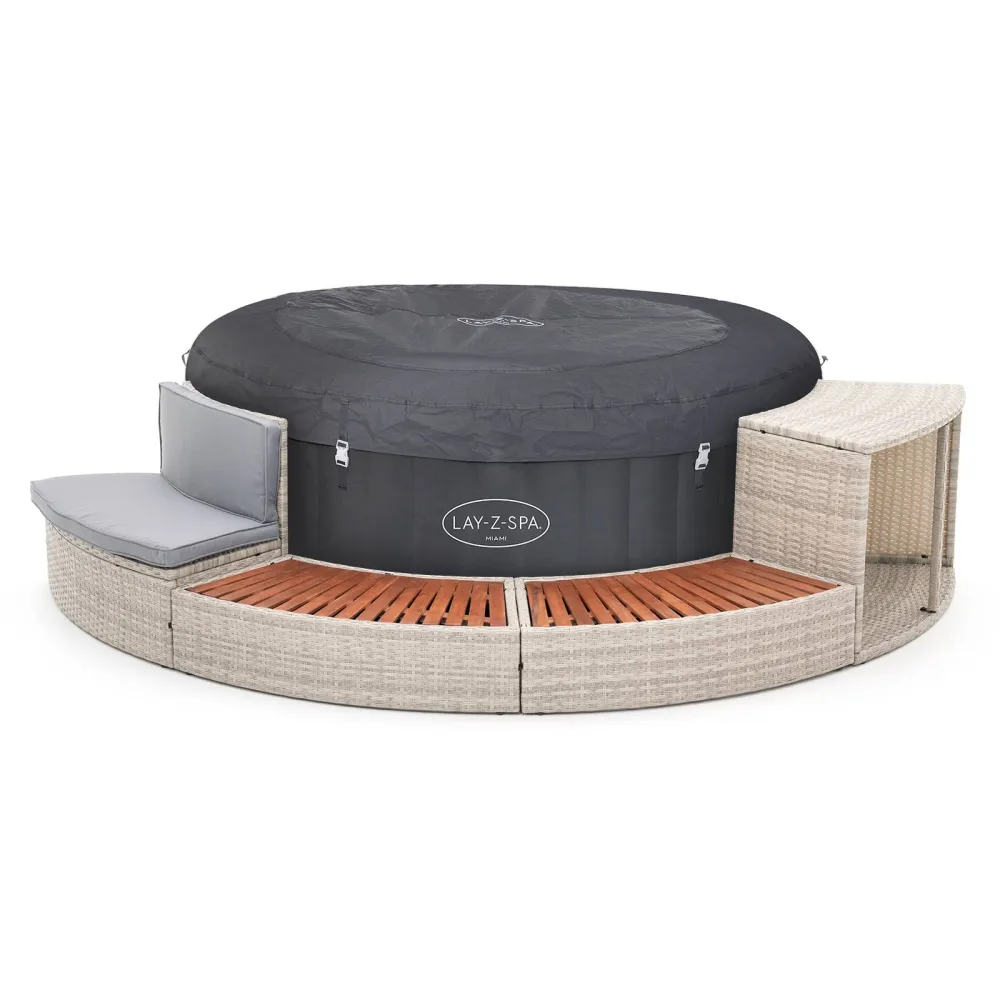 Spa hinchable Bestway lay-z-spa miami ø180x66 cm con airjet + revestimiento