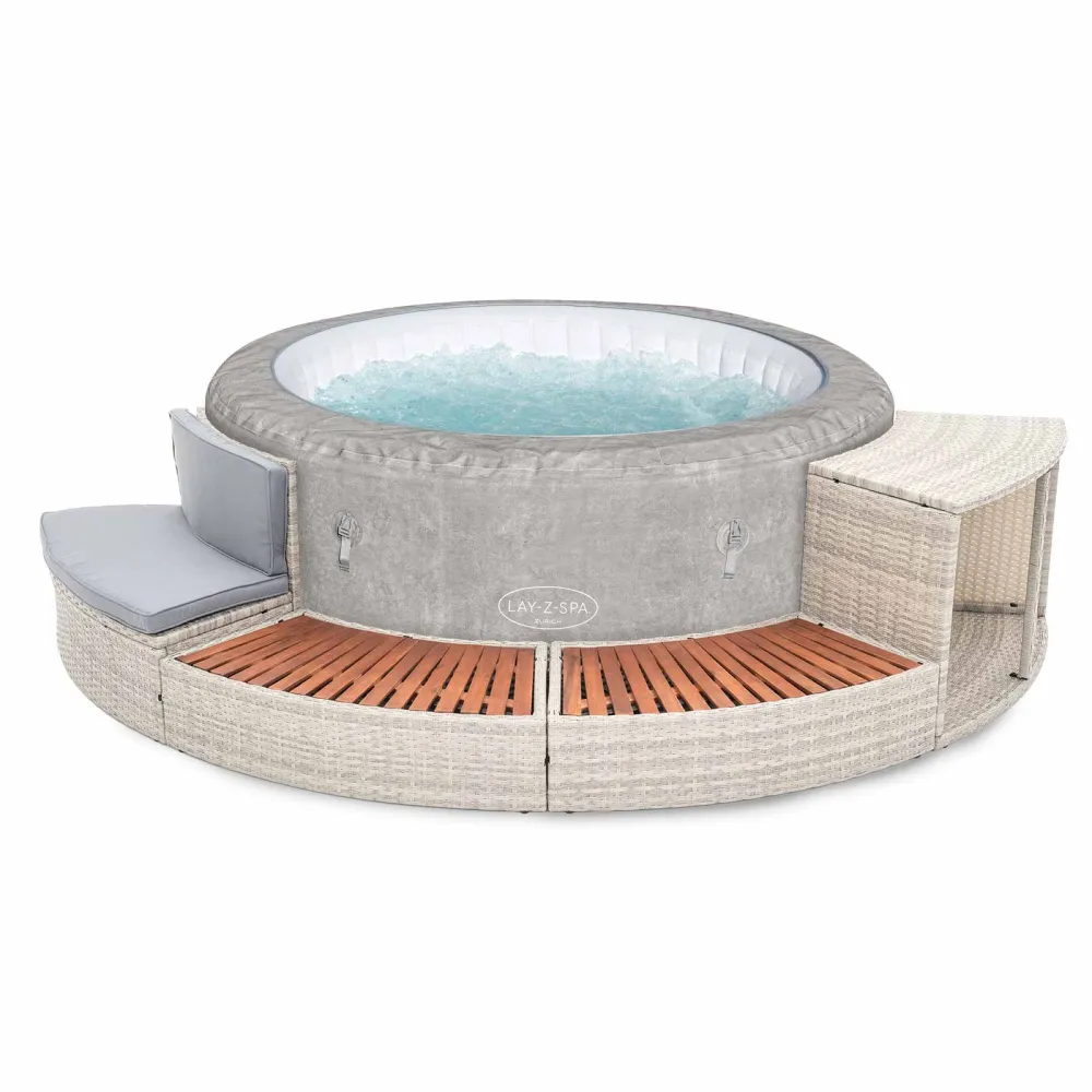 Spa hinchable Bestway zurich ø180x66 cm airjet + revestimiento k2o half sur con 2 ños de Garantí