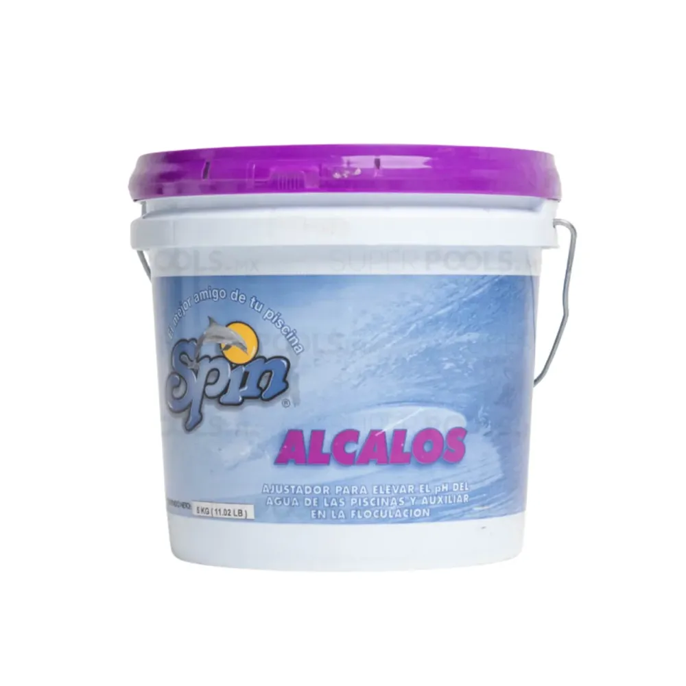 Spin Alcalos Sube el pH de Agua de Albercas, Piscinas y Spas para Uso en Agua Salada