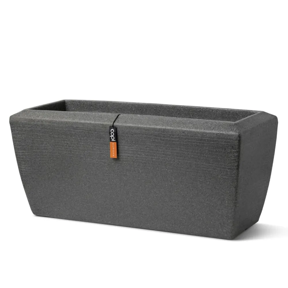 Capi jardinera rectangular arc granite gris antracita 60x35x40 cm con Garantí del Fabricante