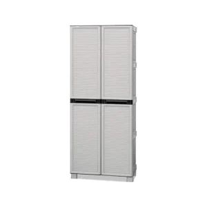 Armario de exterior Liège, Muebles de exterior, Armario para lavanderí multiusos, 100% Made Italy, Gris definido, 70x39h17...