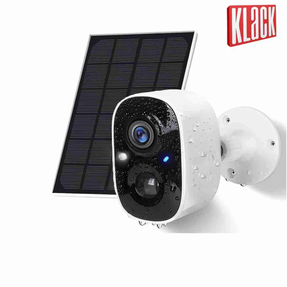 Cámara de Vigilancia Wifi Exterior 2K con Panel Solar y Detección de Movimiento AI