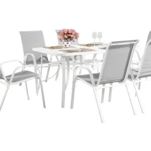 Comedor de jardín en textileno cordoba - phoenix - gris