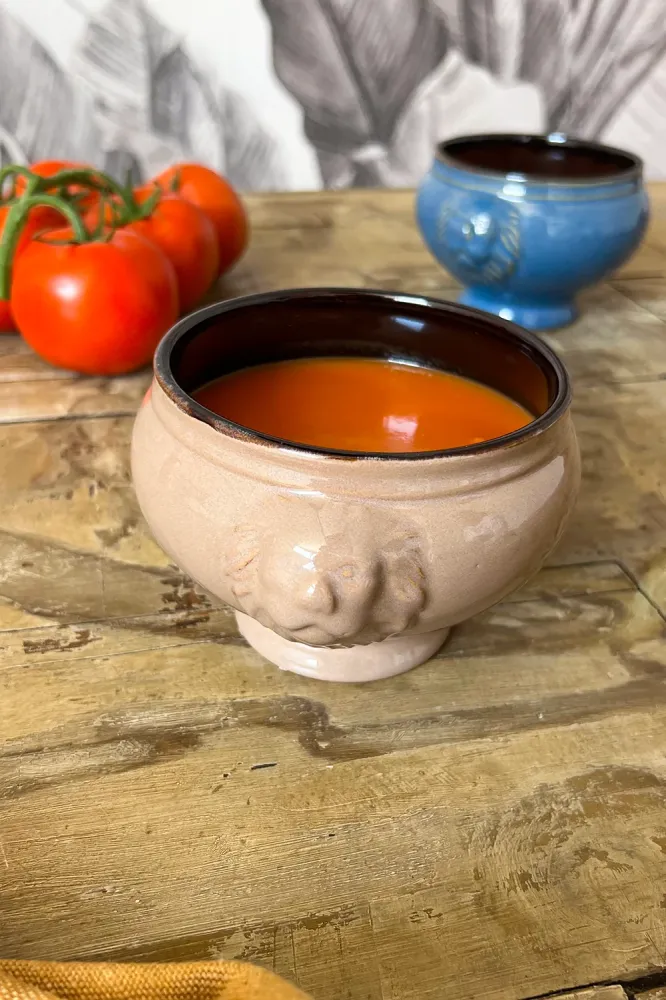 Cuenco De Porcelana Con Diseño De Leones Amarillo