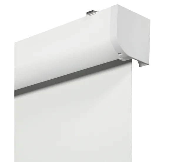 Estor Enrollable motorizado ViewBox con Cajón de Aluminio - Tejido Opaco Térmico/Oscurante Blanco 75 X 190cm