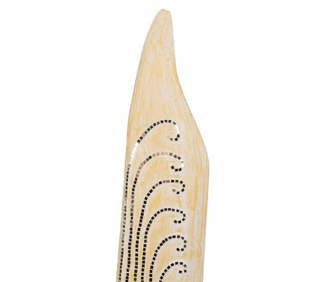 Figura Decorativa Alexandra House Living Azul Blanco Madera Vidrio Pez 148 x 10 x 23 cm