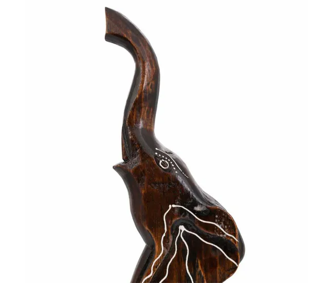 Figura Decorativa Alexandra House Living Marrón definido Madera Elefante 6 x 50 x 14 cm
