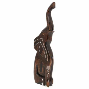 Figura Decorativa Alexandra House Living Marrón evidente Madera Elefante 6 x 50 x 14 cm