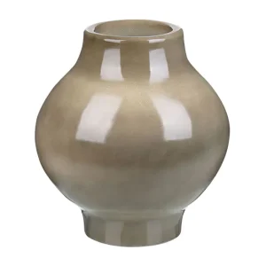 Florero de terracota gris pardo 31 cm MAGAN