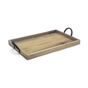 Front House FOH | Charola de madera rústica Asheville 13" x 9" color Cidra 4 piezas