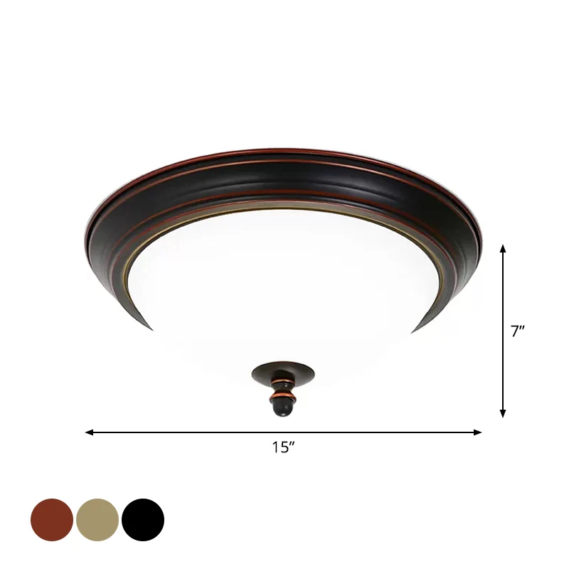 Iluminación de techo LED en forma de cuenco, accesorio minimalista de montaje empotrado en vidrio negro/bronce/café oscuro...