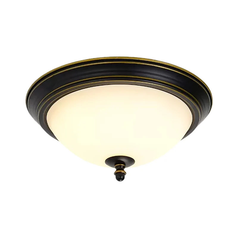 Iluminación de techo LED en forma de cuenco, accesorio minimalista de montaje empotrado en vidrio negro/bronce/café oscuro...