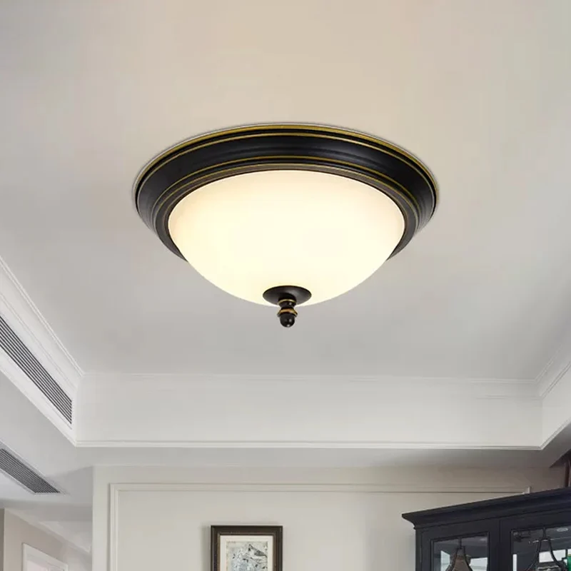 Iluminación de techo LED en forma de cuenco, accesorio minimalista de montaje empotrado en vidrio negro/bronce/café oscuro...