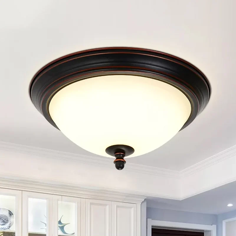 Iluminación de techo LED en forma de cuenco, accesorio minimalista de montaje empotrado en vidrio negro/bronce/café oscuro...