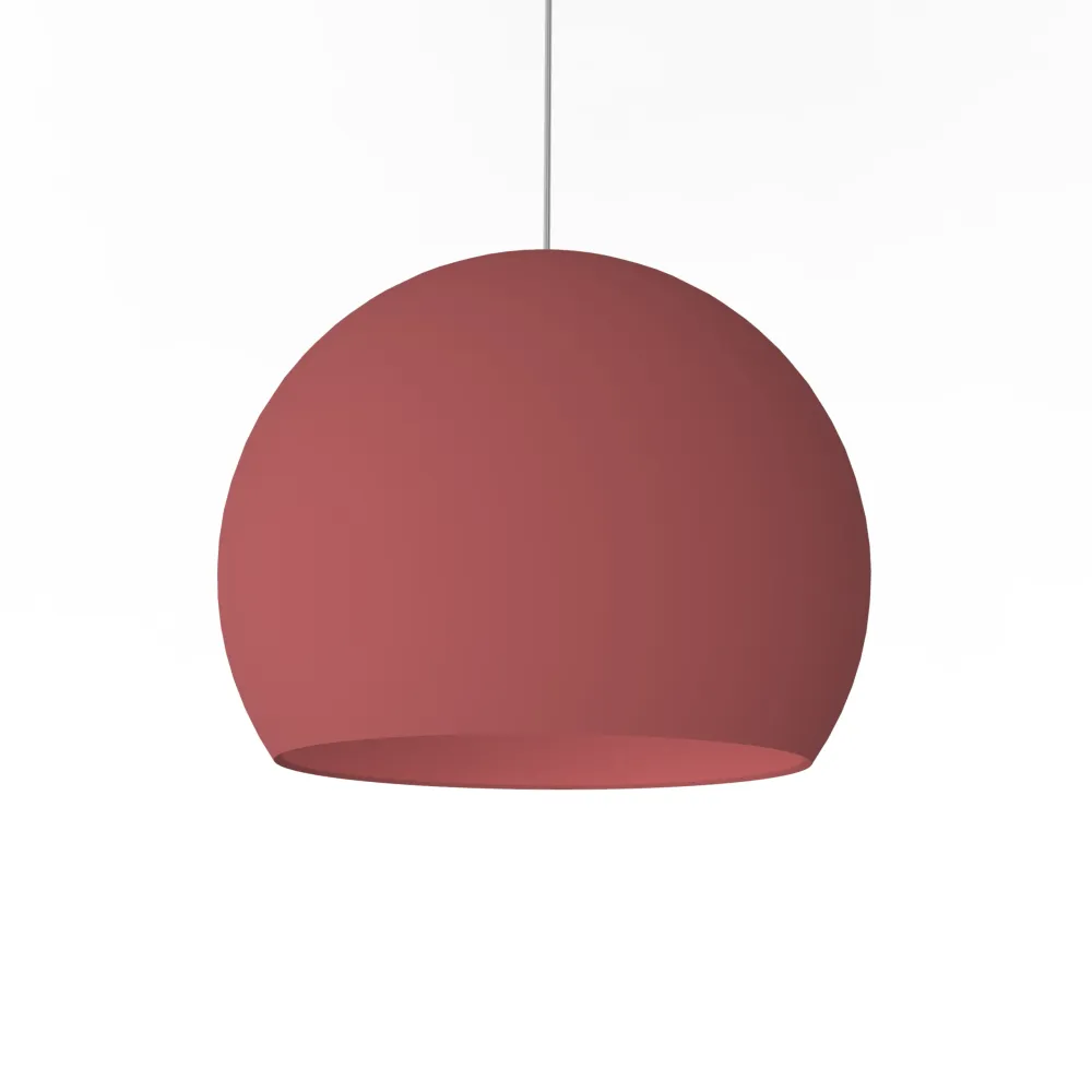Joe lámpara pendiente, 1x E27, max 42w, piel de vaca roja, d.40cm
