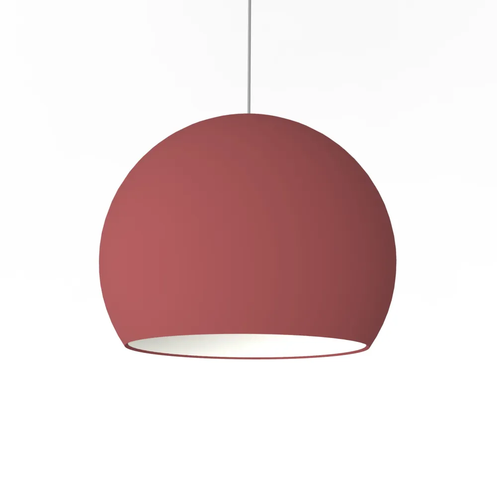 Joe lámpara pendiente, 1x E27, max 42w, piel de vaca roja/blanco, d.40cm