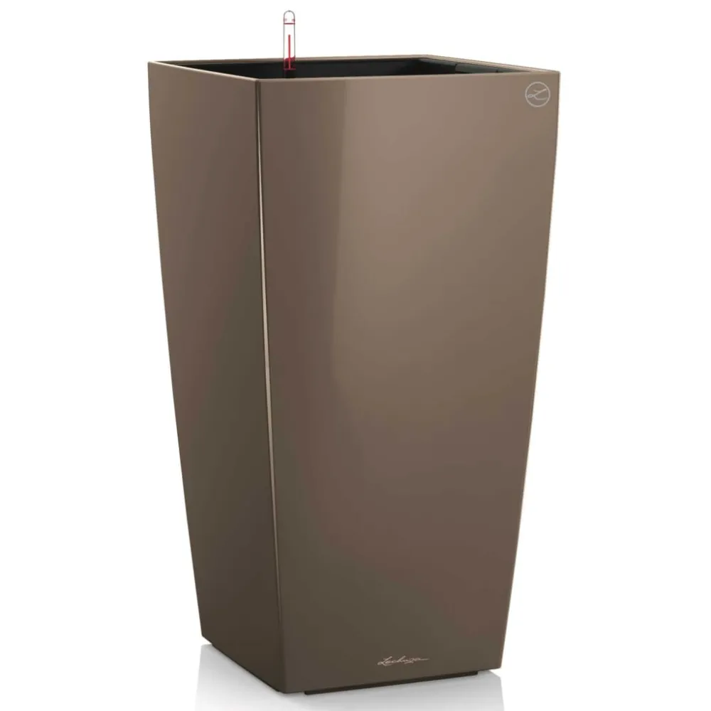 Lechuza macetero cubico 40 all--one gris taupe radiante