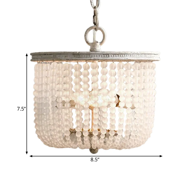 Lámpara de arañ redondeada rústica de 8,5 "/ 14" de extenso, 2 luces, accesorio de iluminación de suspensión de cristal en...