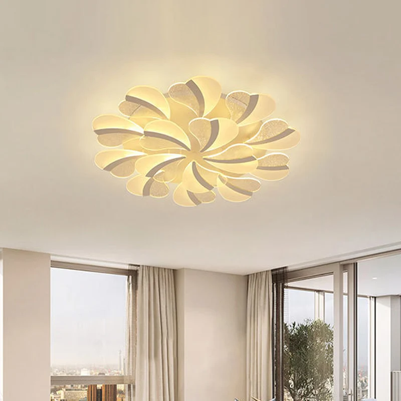 Lámpara de techo LED en forma de corazón, acrílico reciente, 5/9/15 luces, luz blanca de montaje semiempotrado en luz cáli...