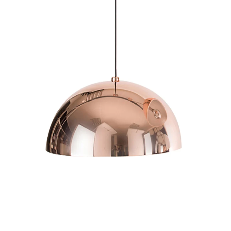 Loft Dome Shade Iluminación colgante 10"/12" Dia 1 bombilla Accesorio de techo metálico en cobre pulido para cocina Cobre