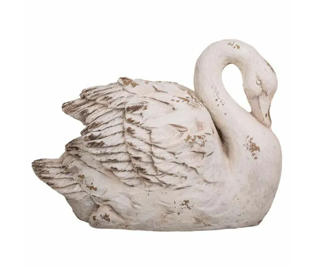 Macetero Alexandra House Living Swan Fibra de Vidrio Magnesio 36 x 46 x 61 cm