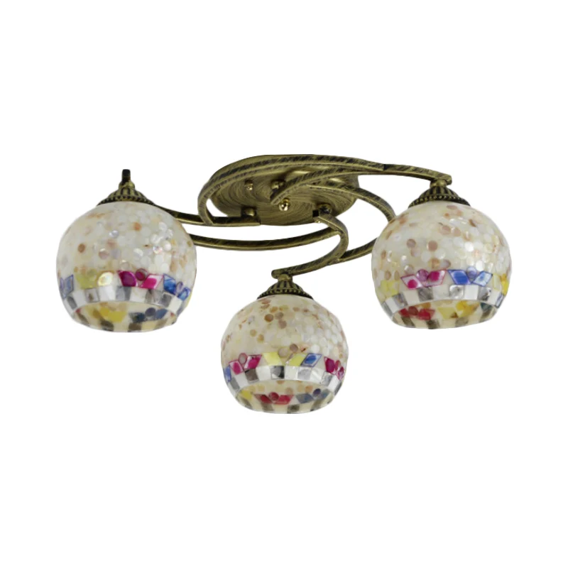 Plafoniera semi-incasso Shell Globe Mediterranean 3/9/11 luci bianco/apparecchio di illuminazione colorato per soggiorno