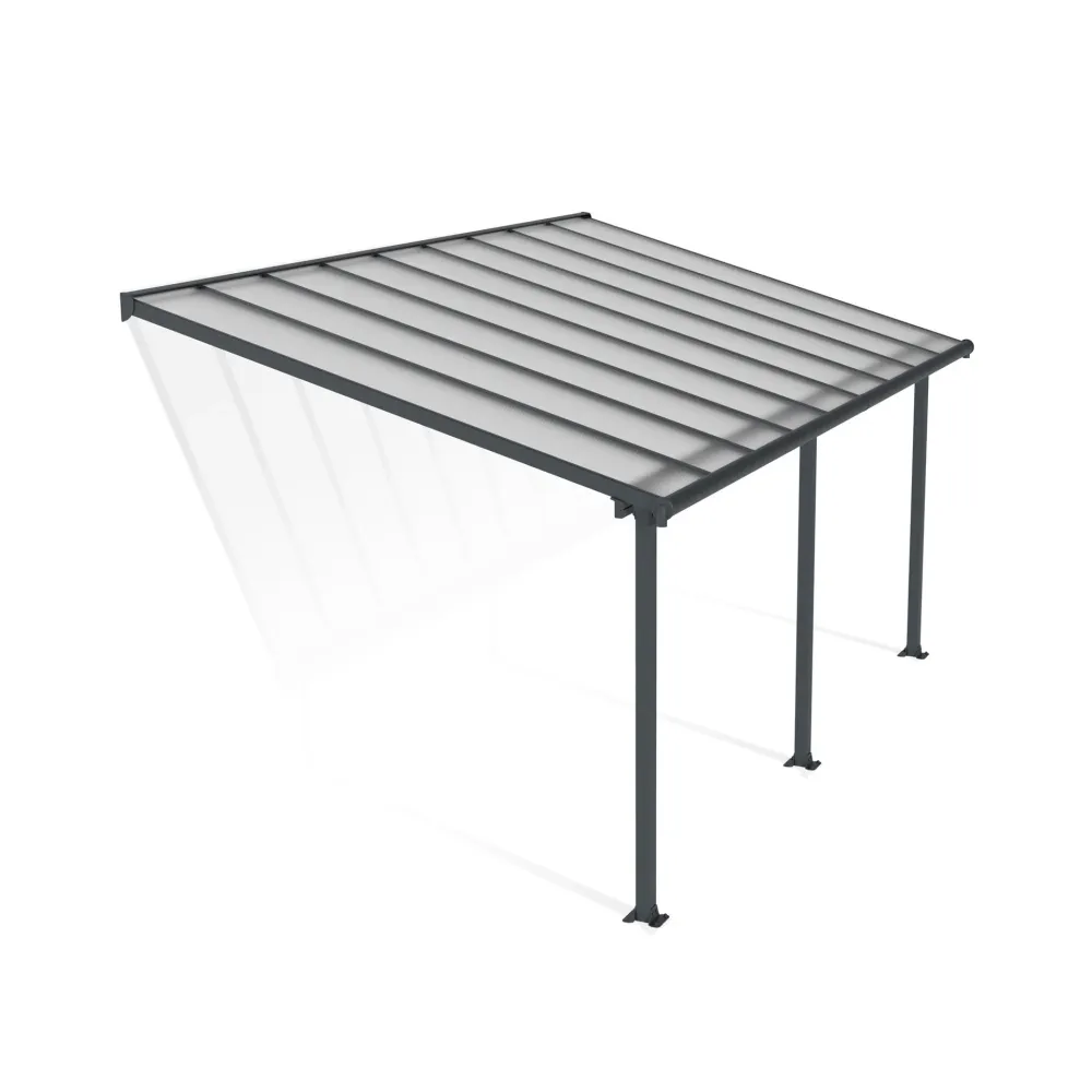 Pérgola adosada Olympia 546x294 gris