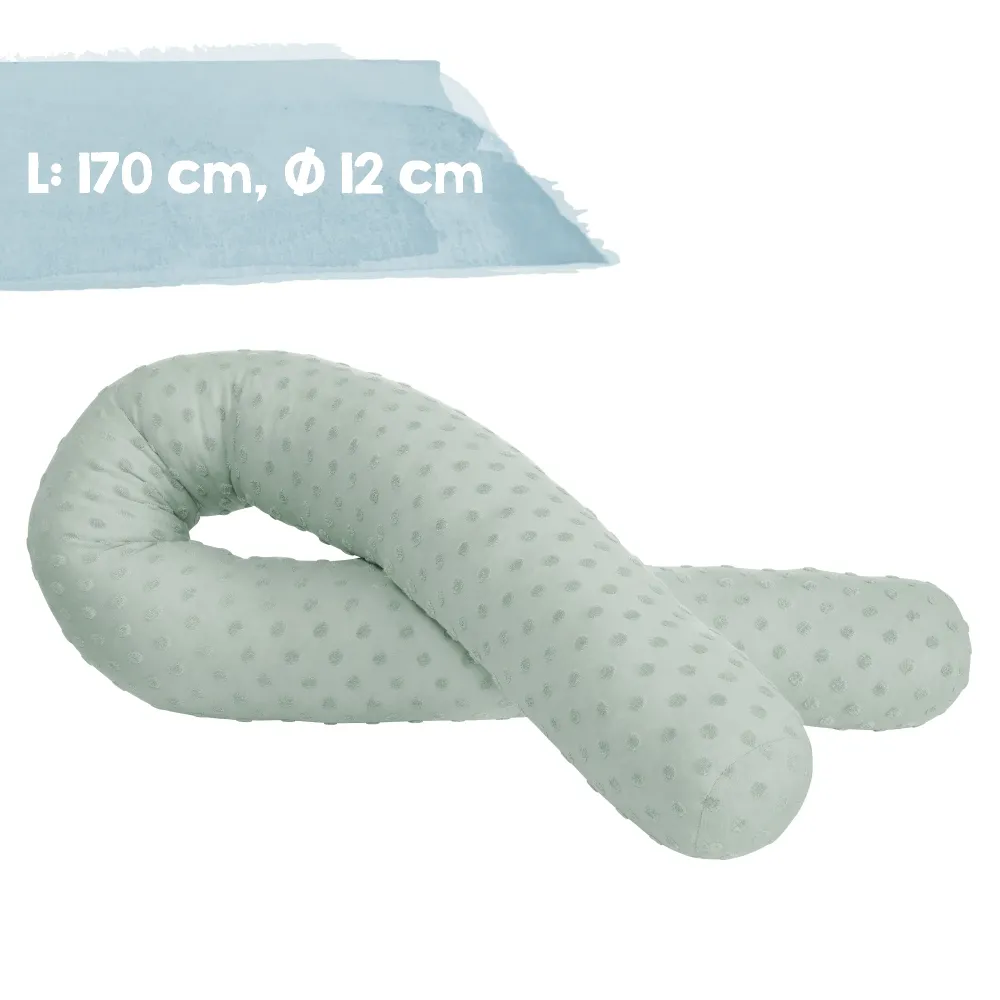 Set regalo biologico 'Lil Planet' verde ghiaccio, serpente da letto biologico, coperta e panno per le coccole